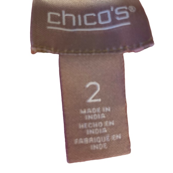 Chico's Women's Blouse. Pretty Details on Shoulders, V Neck Design - Picture 4 of 8